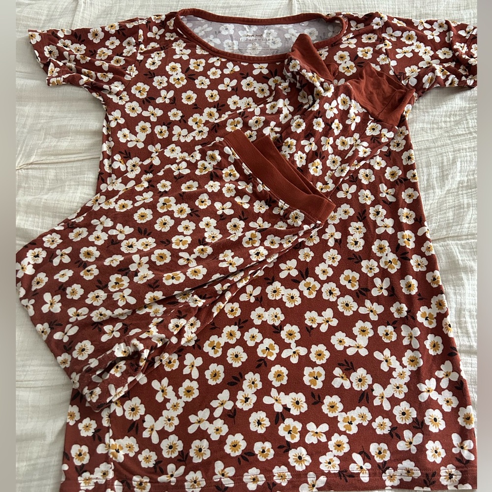 Little sleepies short sleeve/long pants pjs kids size 16